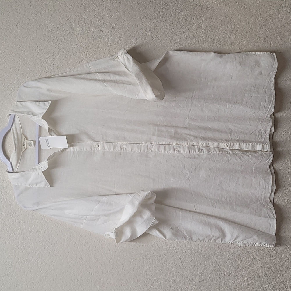 H&m oversized linen shirt dress